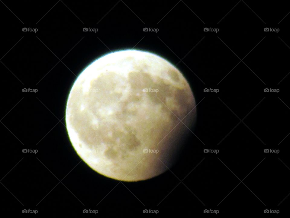 Moon eclipse at Naples ( Italy ).