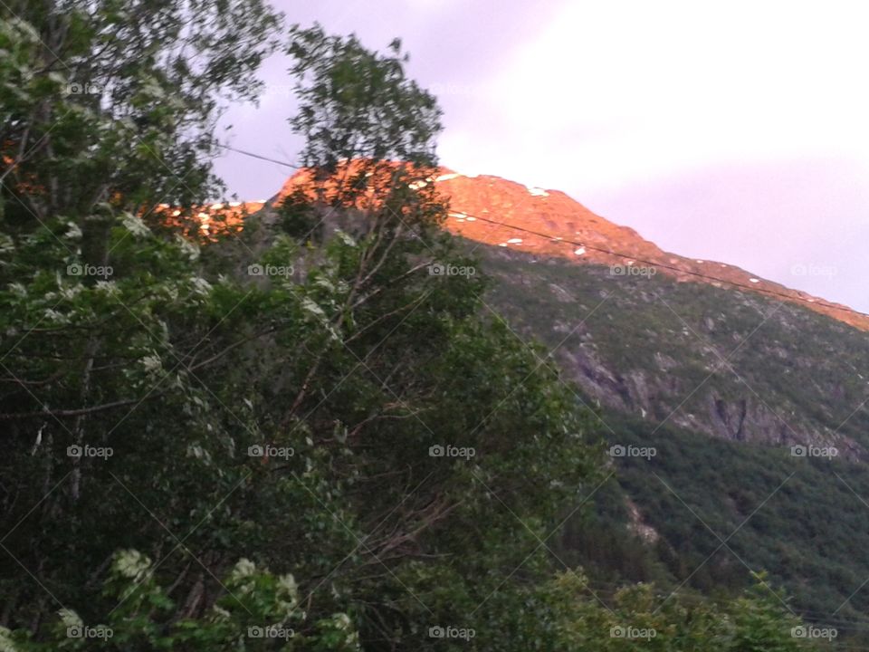 sunset in the mountains