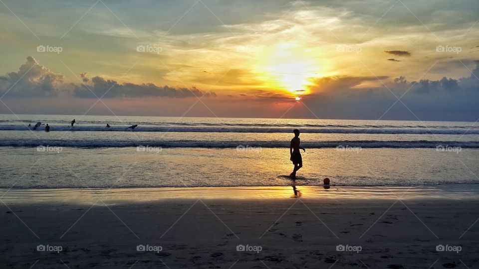 Exercise during sunset