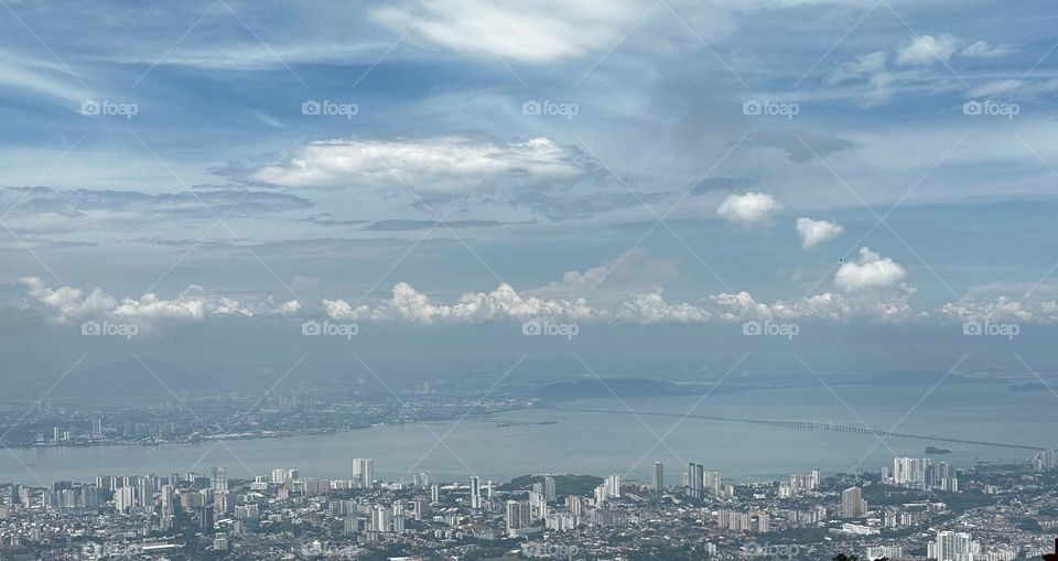 The view of Penang City.