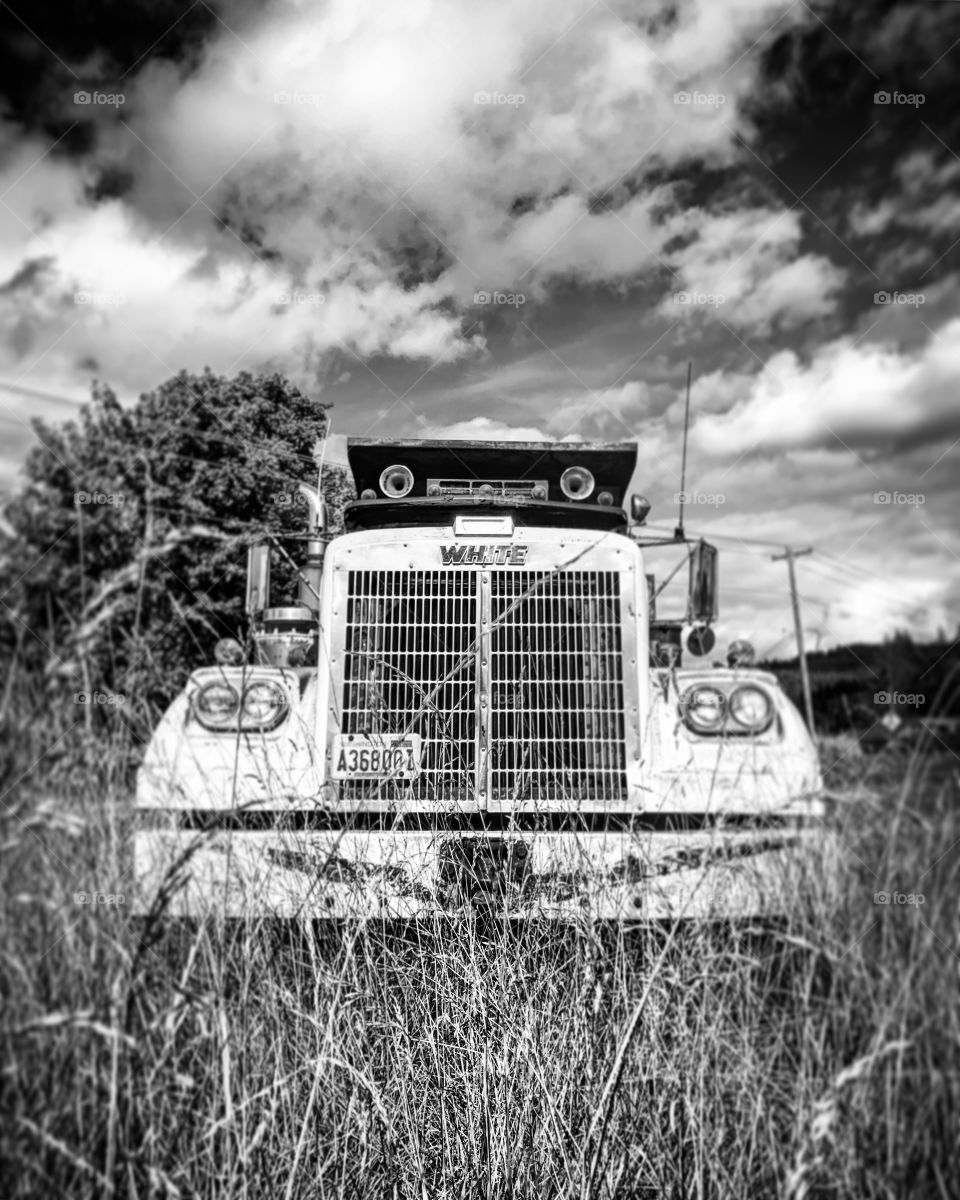 Trucks and amazing skies 