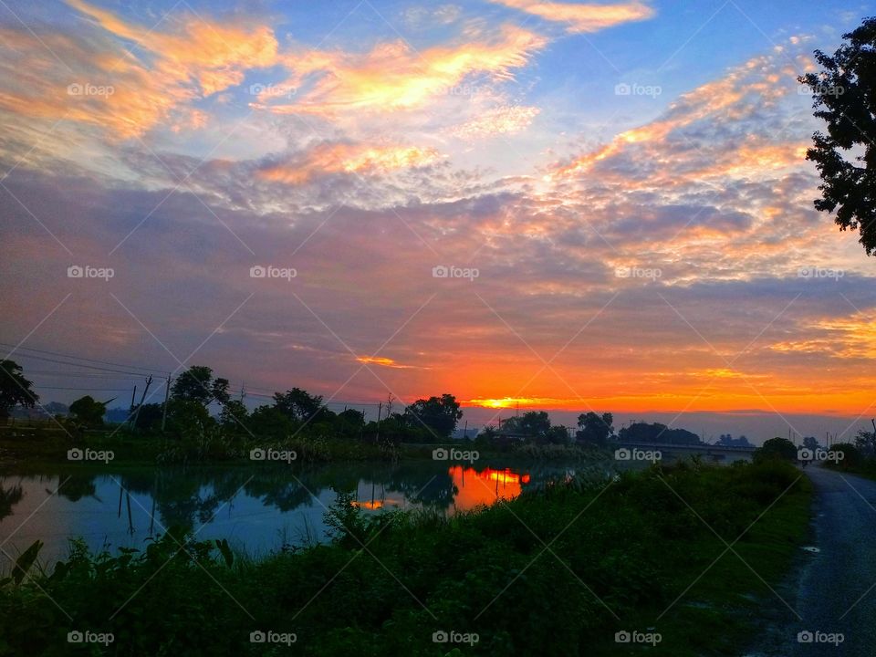 Sky background in Rural area