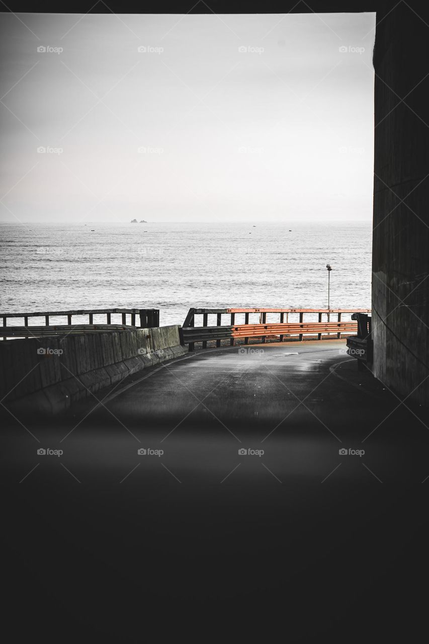 Carretera camino a la playa 