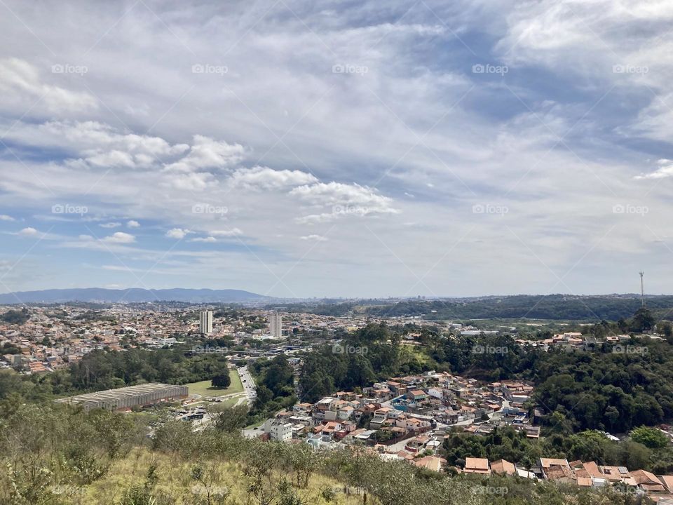 A bonita vista de Várzea Paulista a partir de Campo Limpo Paulista. Viva a Natureza e a ata benesse. 