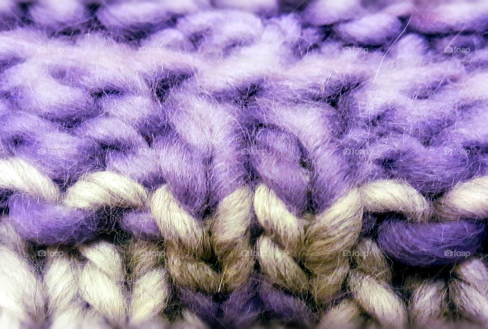 Close-up of knitted wool