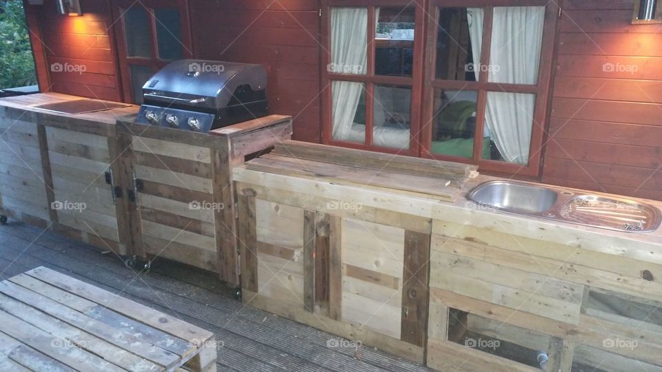 outdoor kitchen  Aussen Küche Gasgrill
