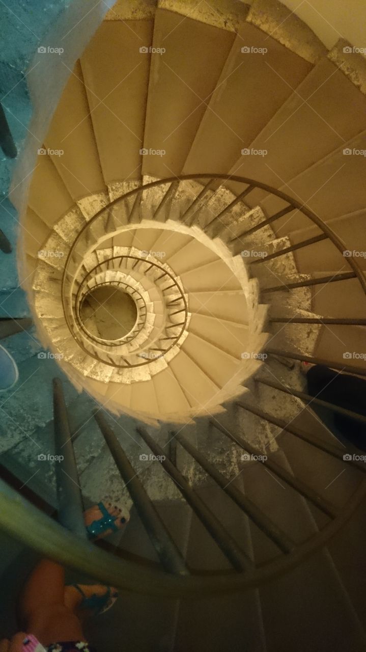 spiral staircase. a day at Villa Este nera Rome