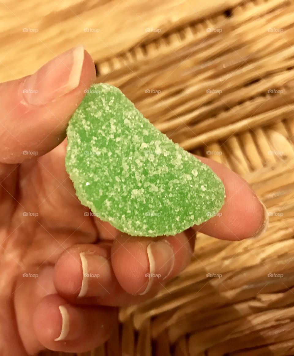 Green Sugared Candy