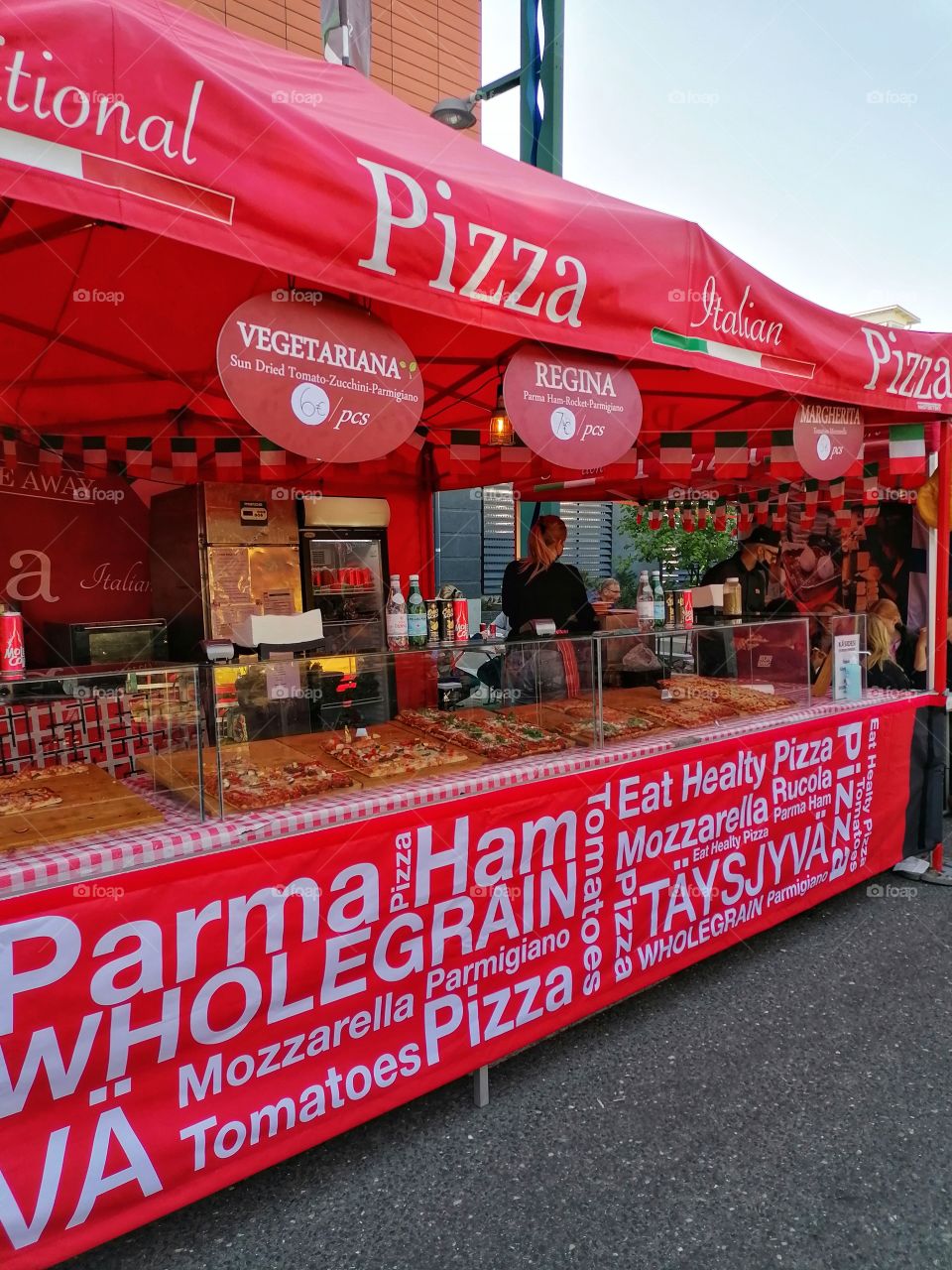 International markets in Tornio, Lapland, Finland. There are companies from several dozen different countries selling and presenting their products. People are happy when finally something happens for a long time.