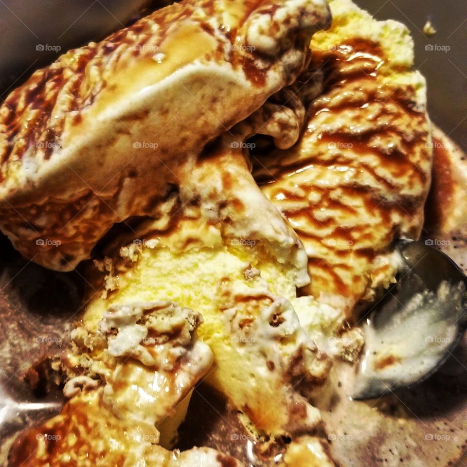 ice cream and chocolate milk