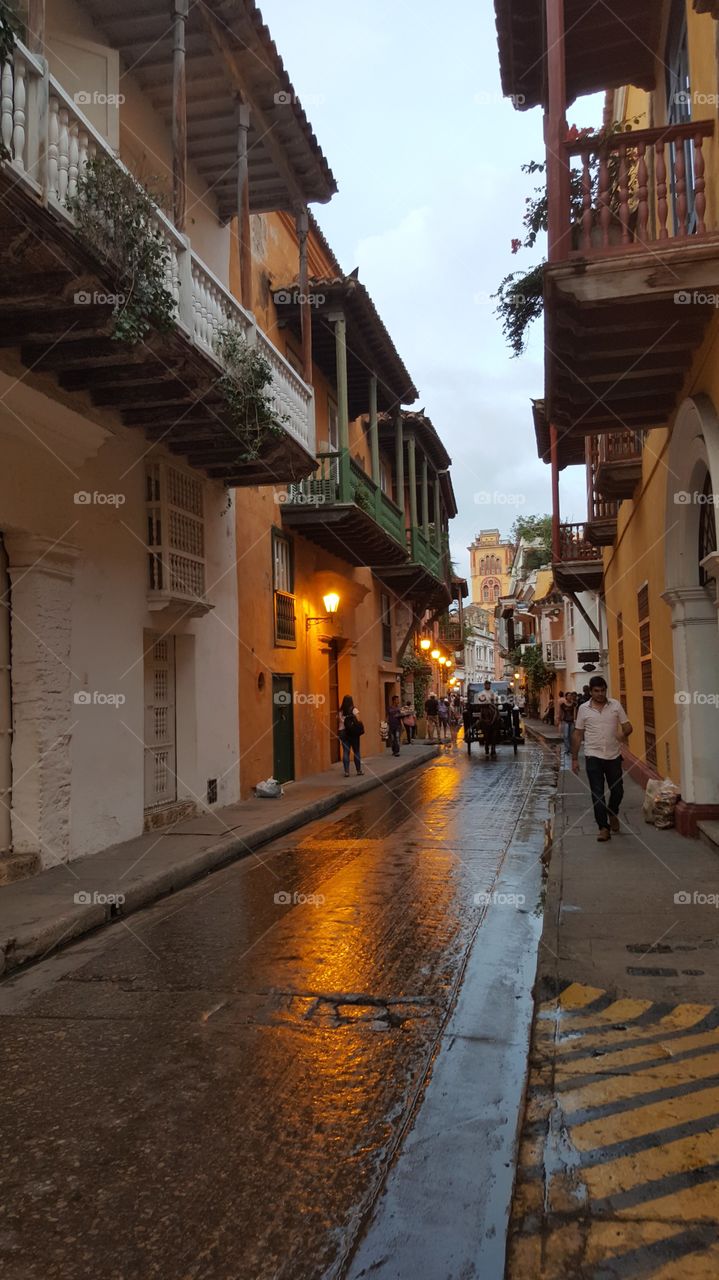 Calle de la ciudad vieja Cartagena