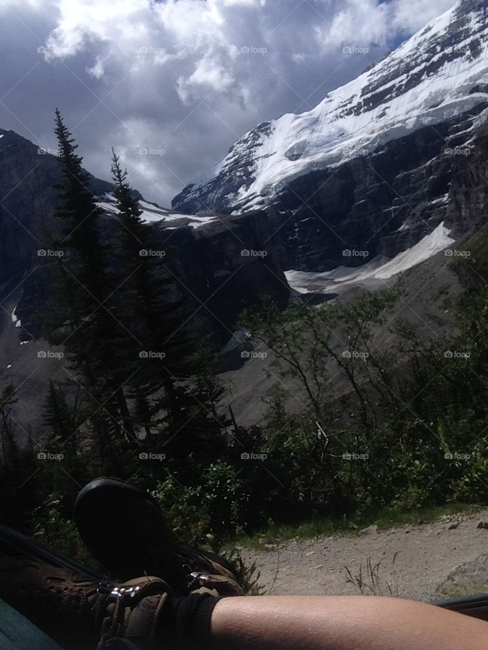 Hiked to the tea house above lake Louise 