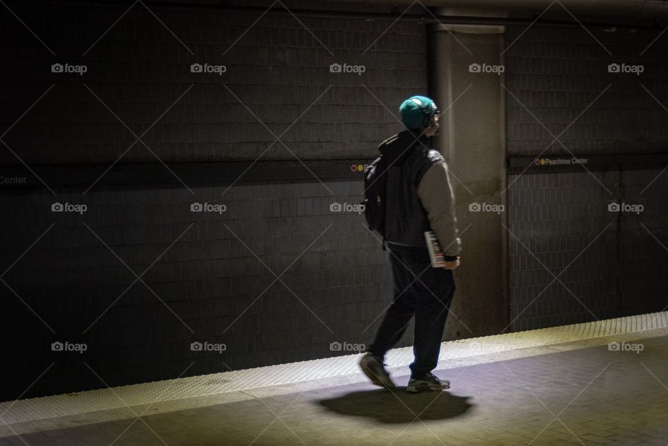 cool spot of light at Peachtree Center