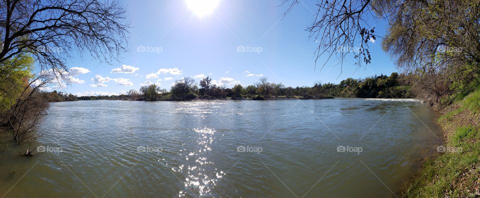 Beautiful sunny day on the American river