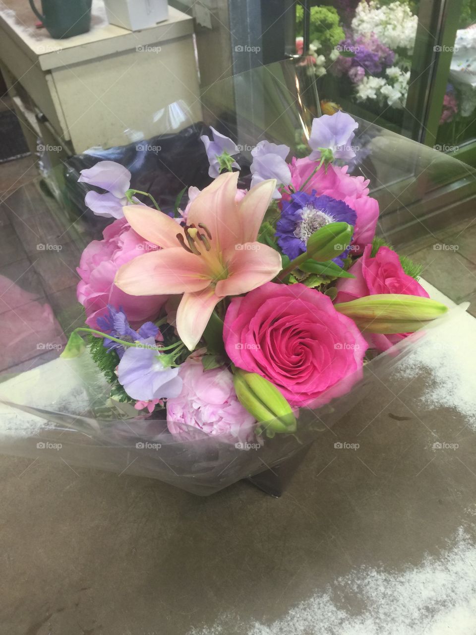 Bouquet of flowers for an arrangement . 