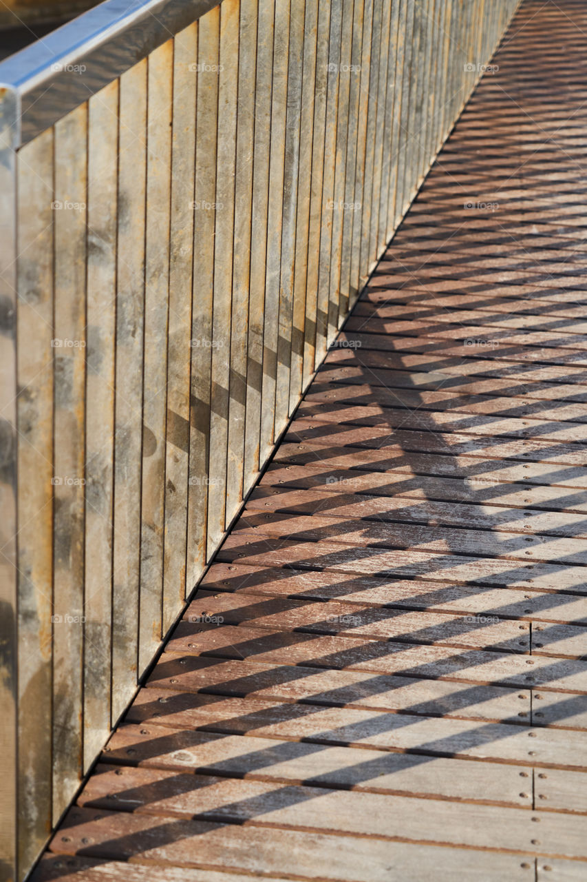 Wooden railing