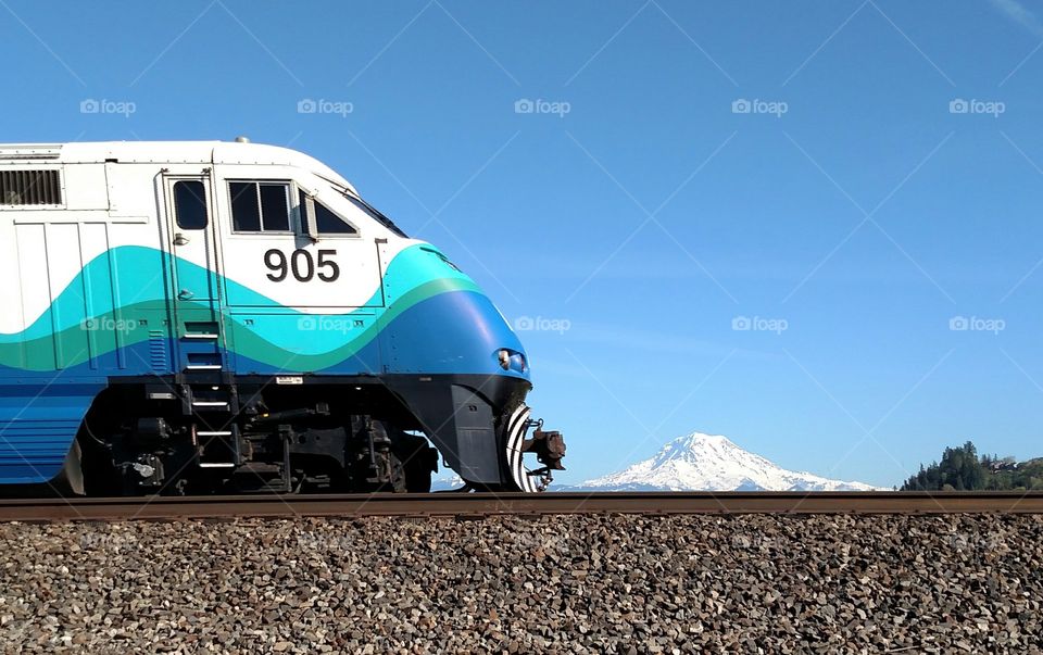 Sounder 905. I was parked in Puyallup Washington. Thought Mt. Rainer and a Sounder train would be pretty.
