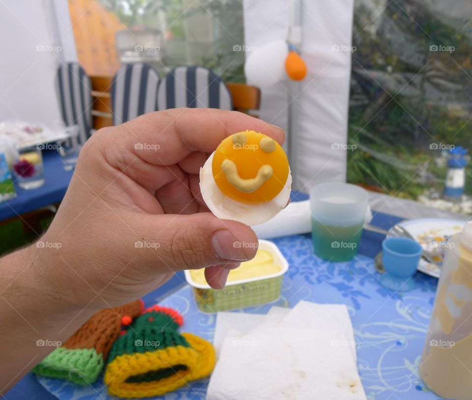 lächeln Frühstück Smiley