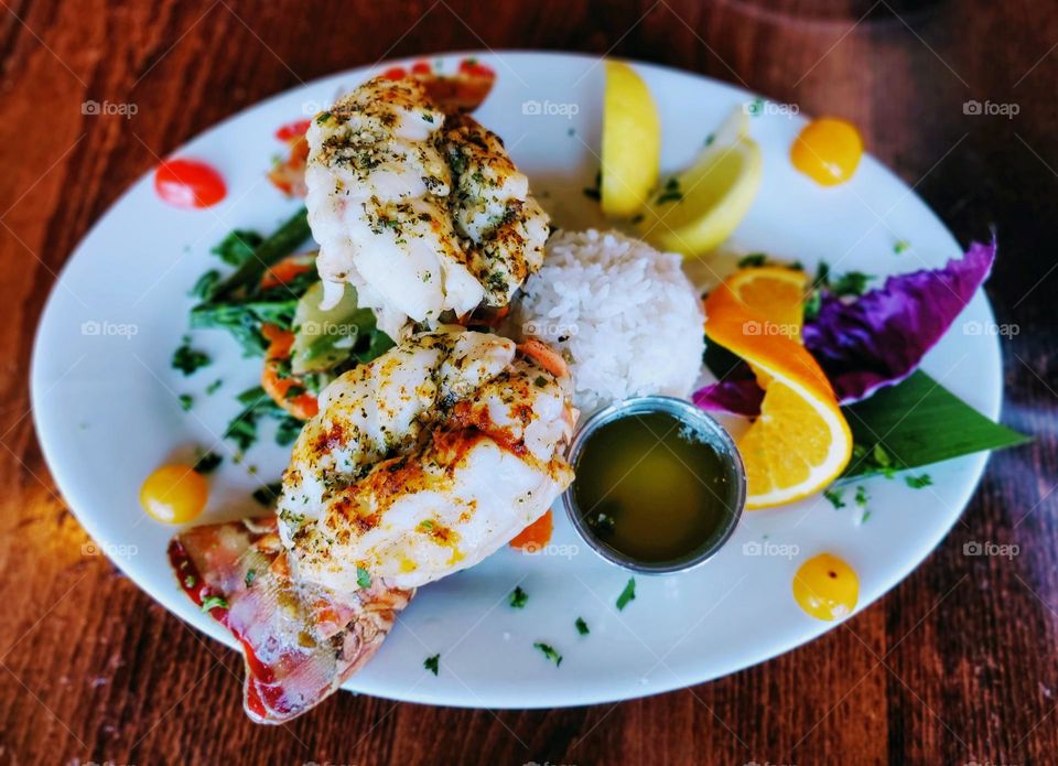 Delicious shrimp course set