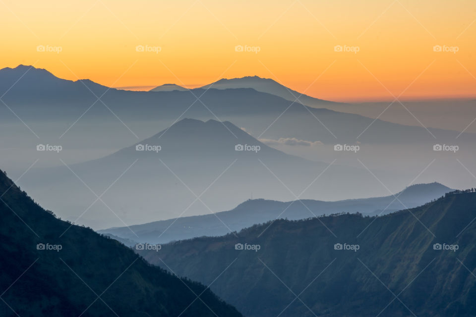 The mountain range