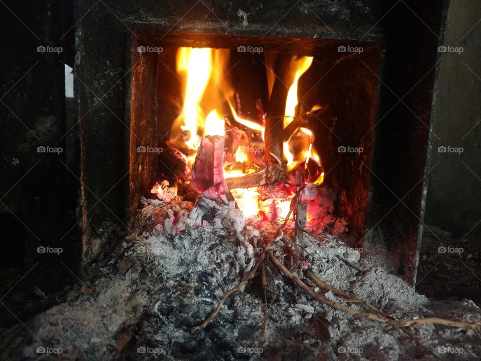 Flame, Fireplace, Coal, Heat, Burn