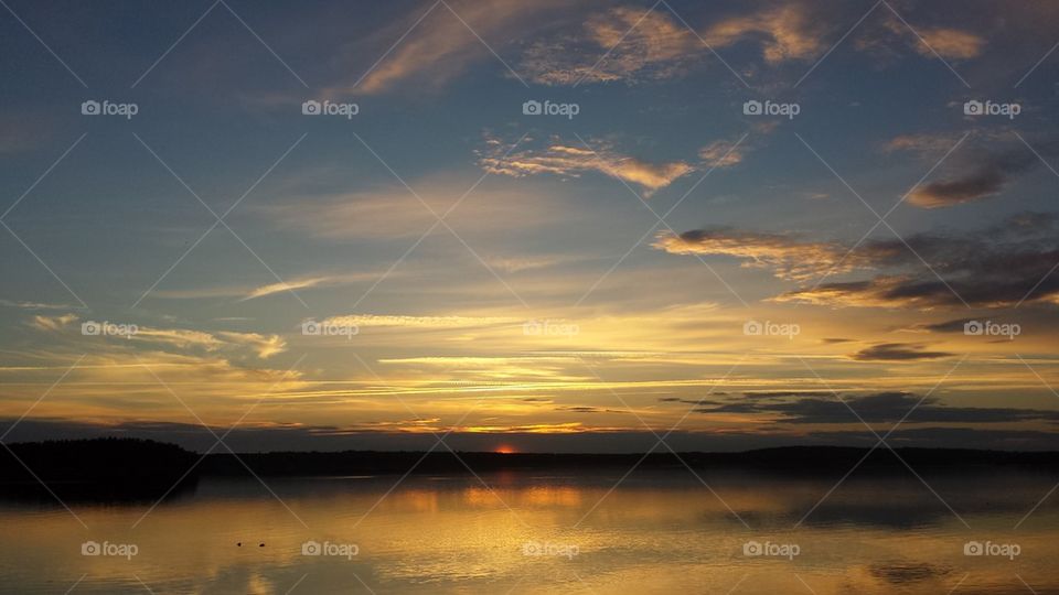 Sun Setting On The Bay