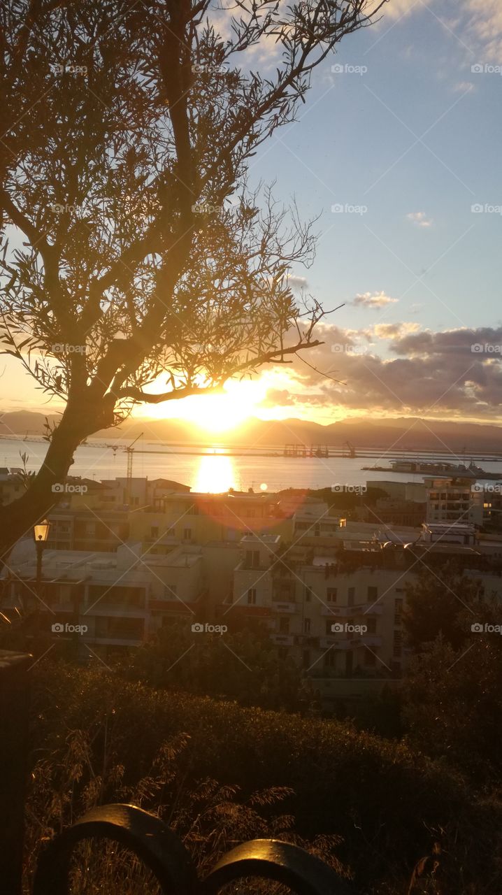 sunset in Cagliari sardinia