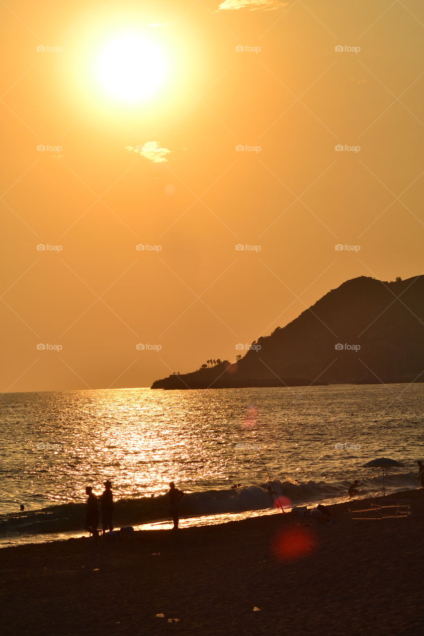 sunset in Alanya turkey