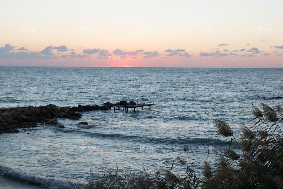 Incredible sunsets on the sea