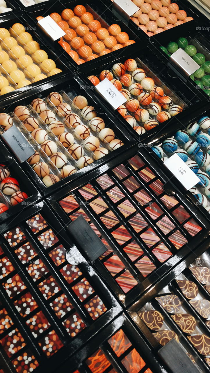 Various delicious pralines