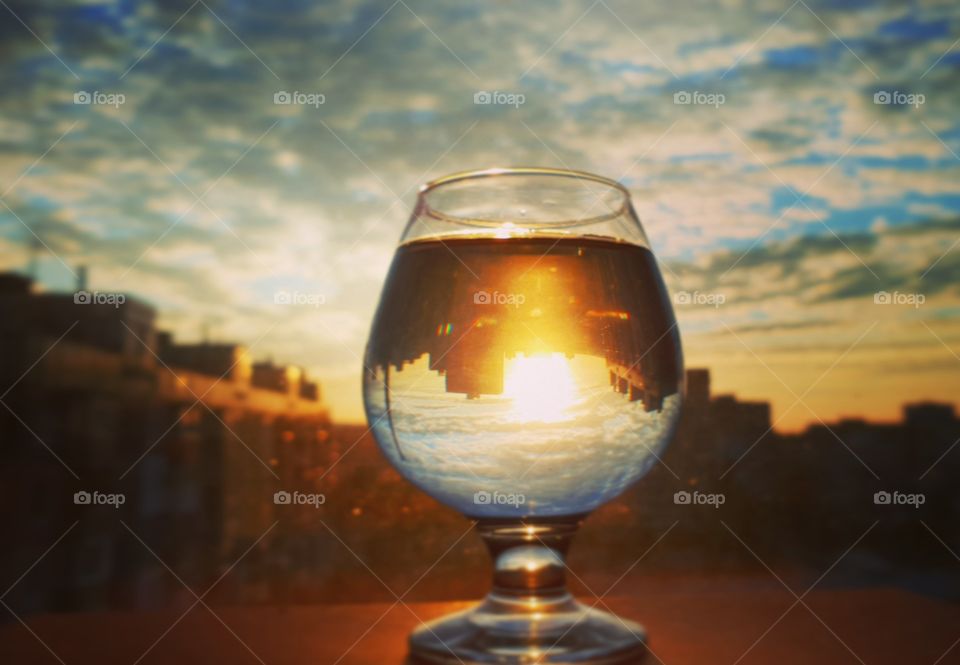sky in the glass