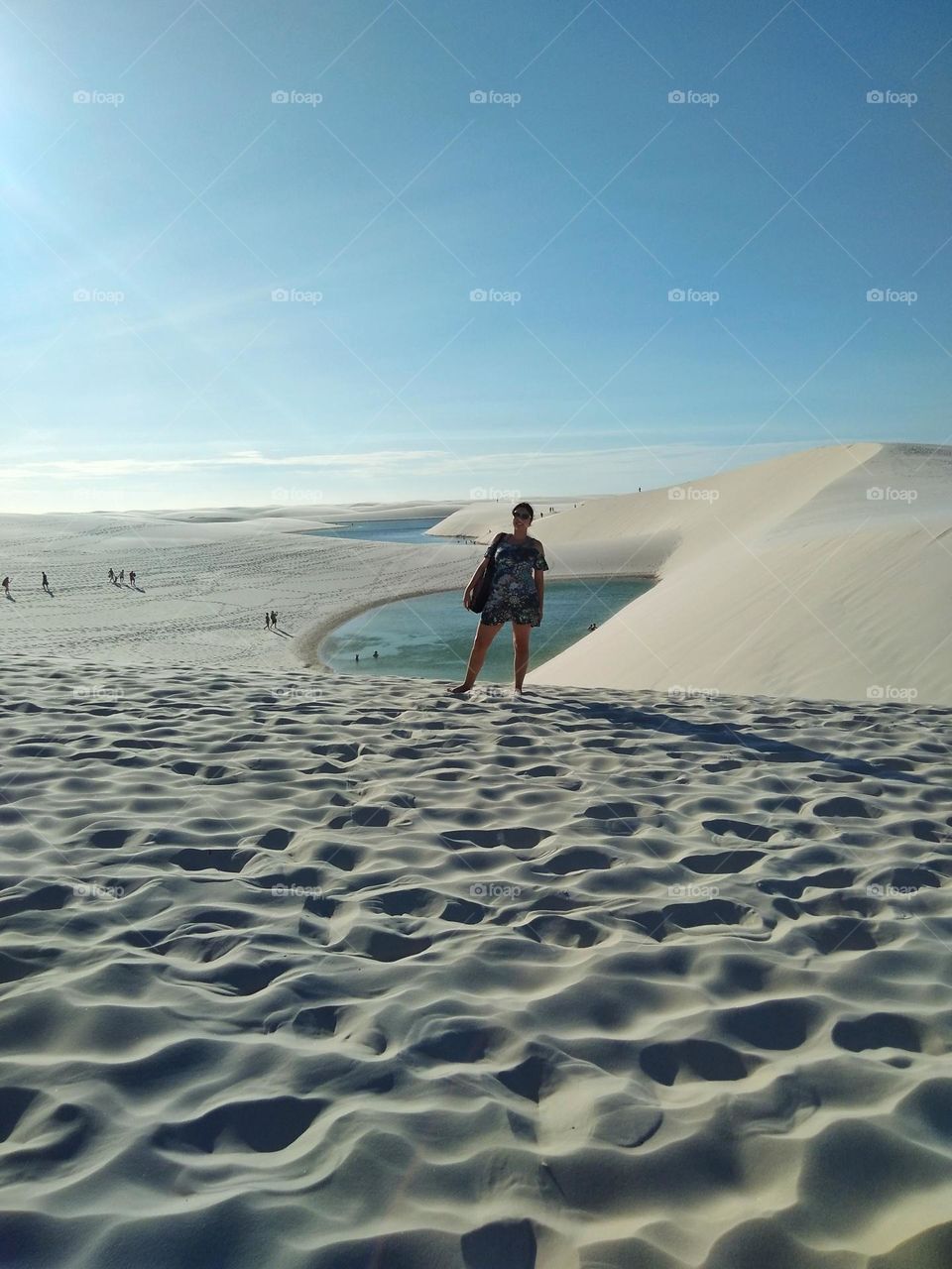 lakes at The desert in Maranhão,  Brazil, called Lençóis Maranhenses