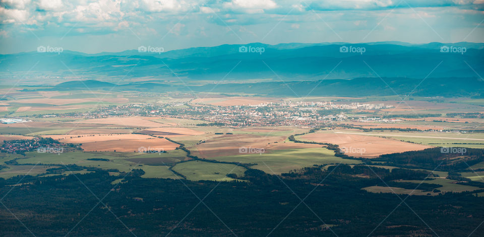 Mountain valley landscape. Beautiful natural scenery