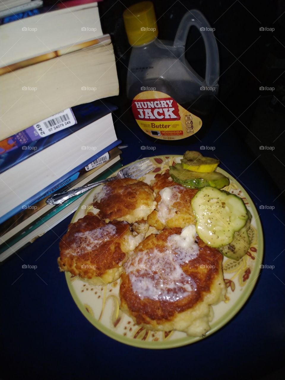 homemade pancakes hot brown pickles sweet sour