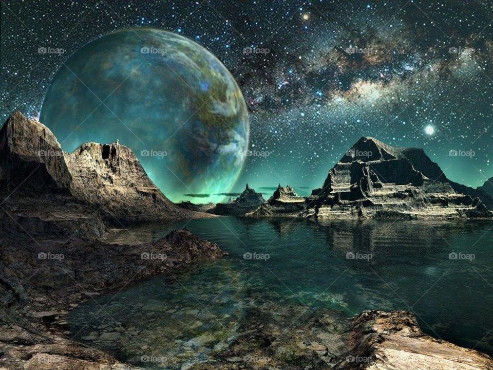 Water and colour and planet