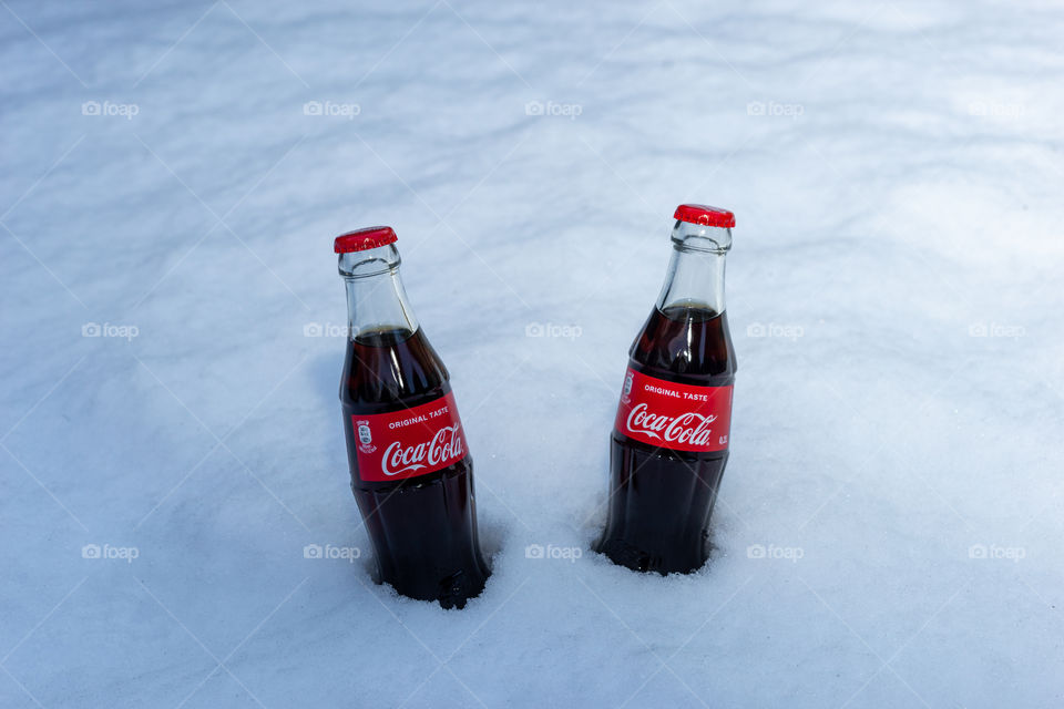 Coca Cola in snow