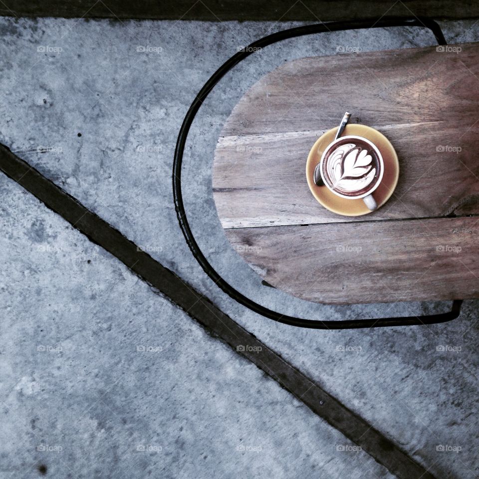 Elevated view of coffee 