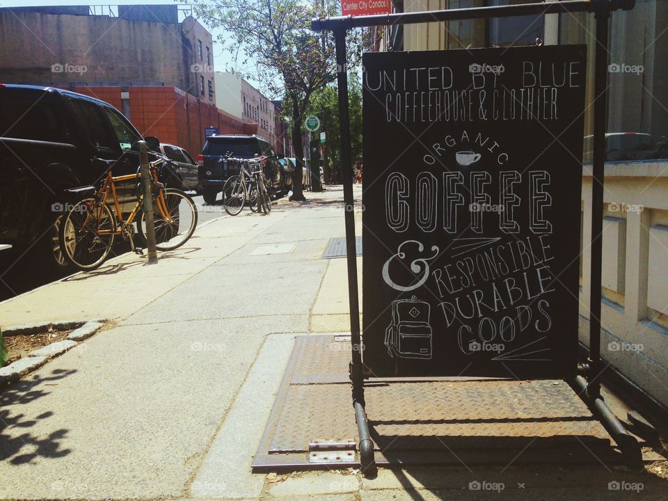 Coffee shop sign 
