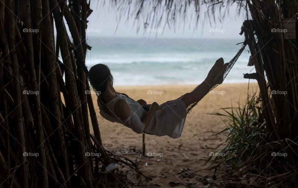 Stillness within on the beach 