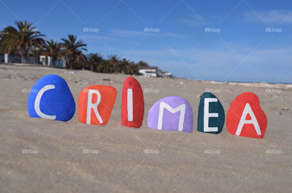 Crimea,peninsula of Ukraine, souvenir on stones