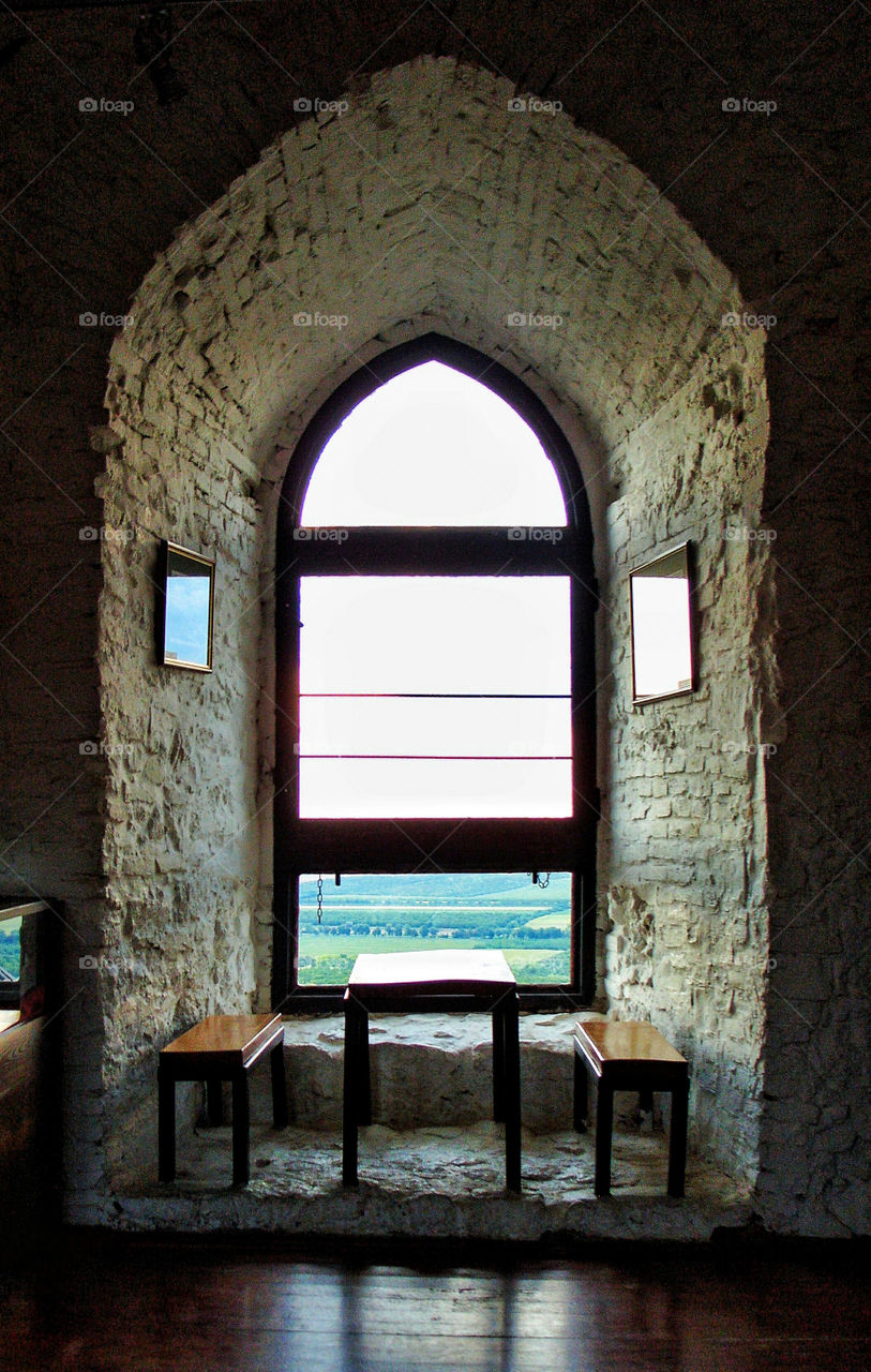 An old window in a castle