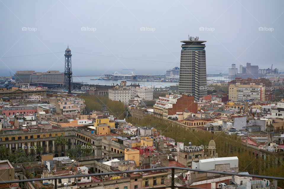 Barcelona desde la Torres de las Iglesia de Santa María del Pi