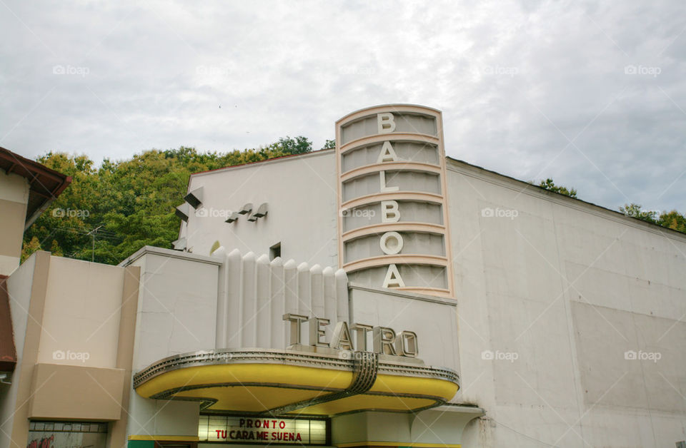panama city-aug31: balboa theather.  constructed in 1946 to entertain