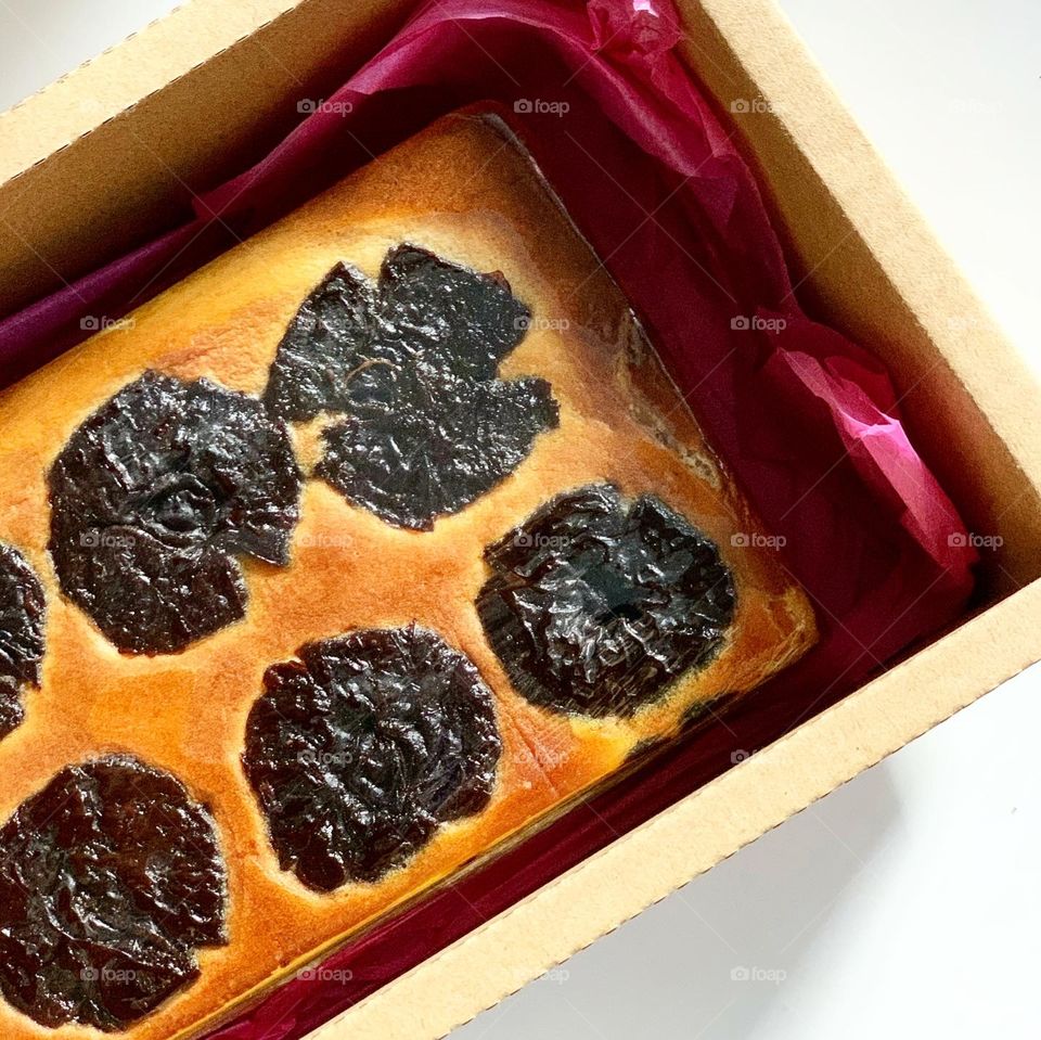 Indonesia snack kueh lapis with prunes in bright setting 