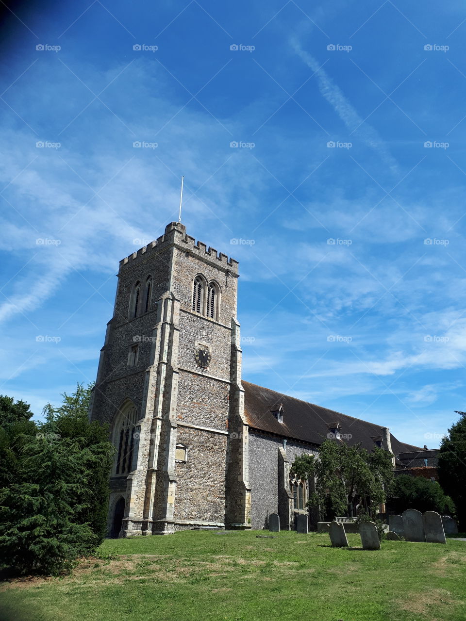 Church Under A Blue Sky