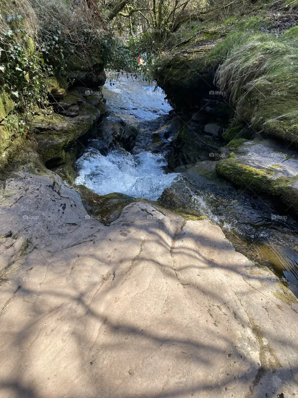 Small waterfall.