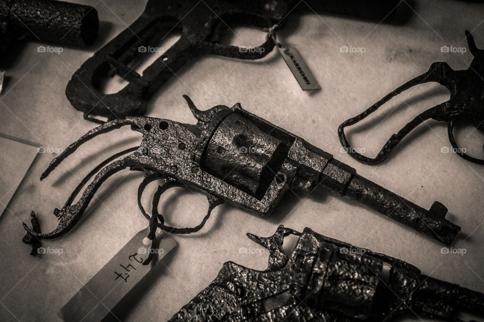 Old rusted gun