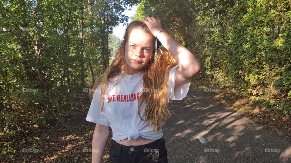 Nature, Girl, Park, Outdoors, Summer