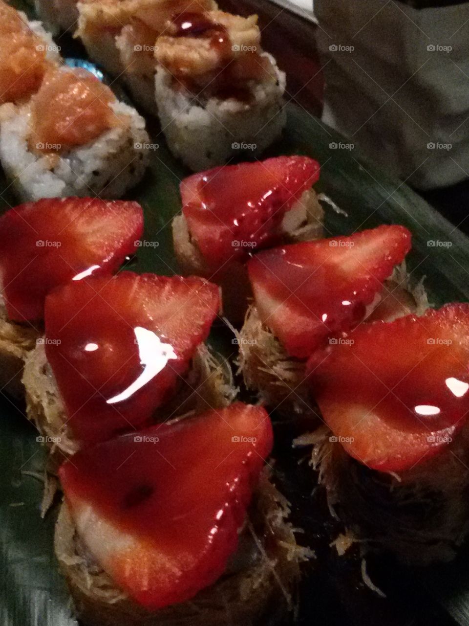 Strawberry sushi