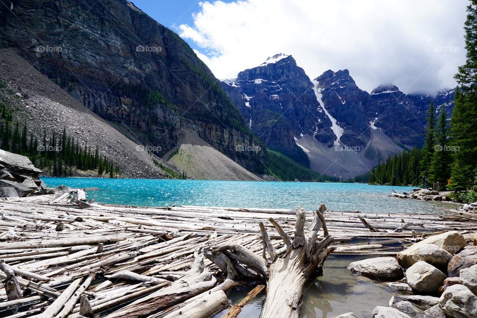 During a road trip to Canada we took a detour to see this lake. Beautiful rich, cold blue water ....